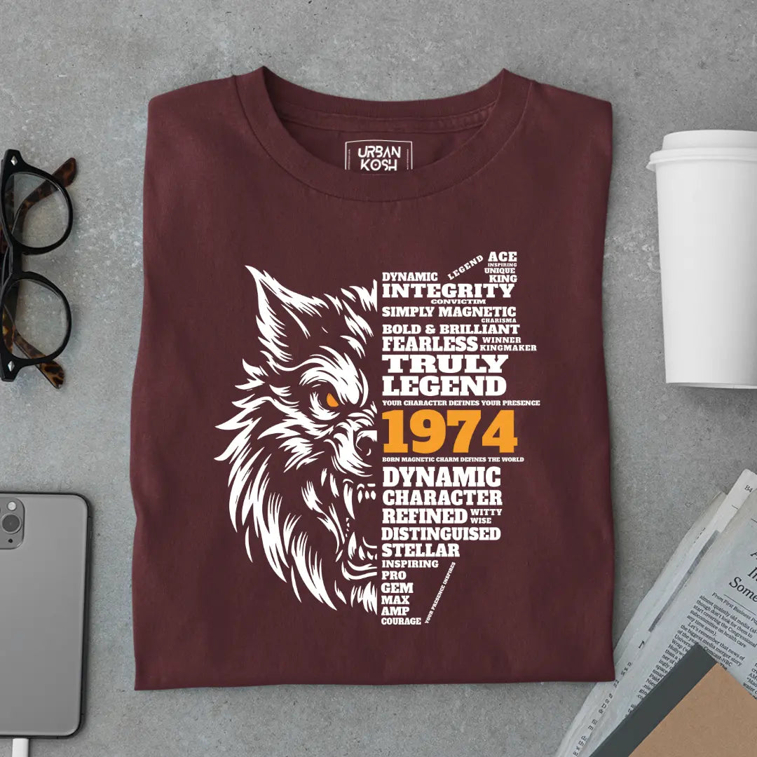Wolf Born in 1974 Truly Legend Premium Unisex T-Shirt
