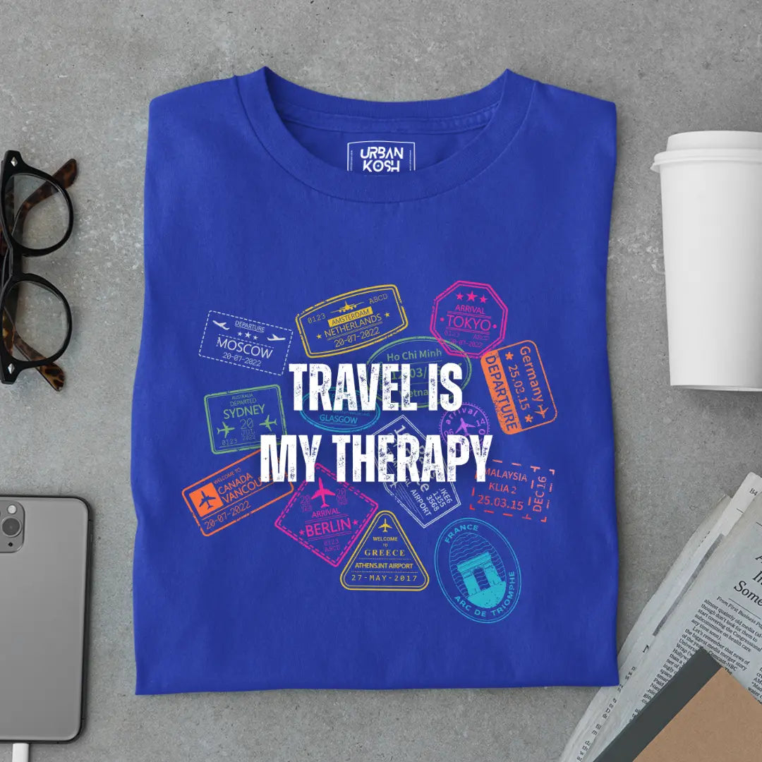 Travel is My Therapy Premium Unisex T-shirt