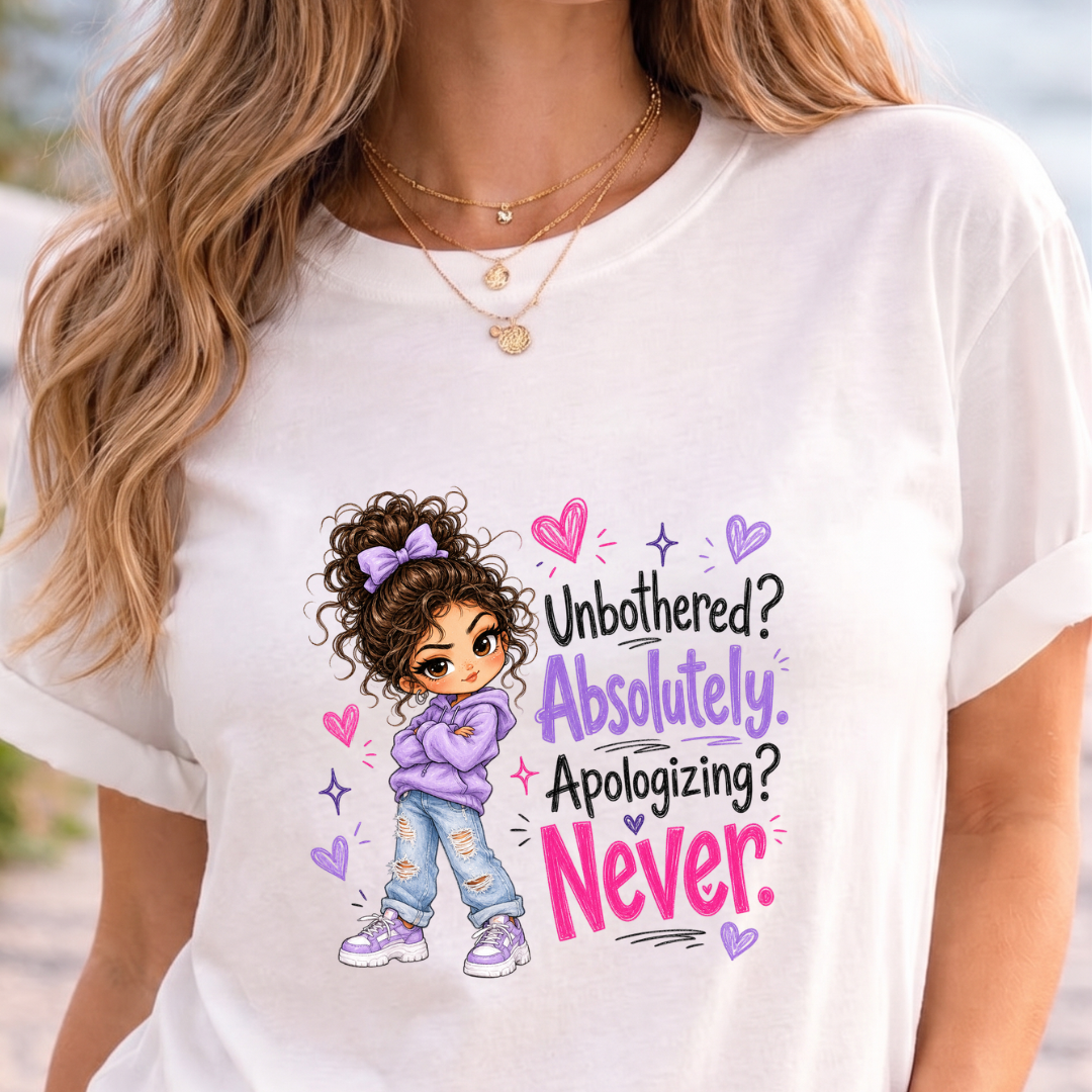 Unbothered Absolutely Apolysing Never T Shirt