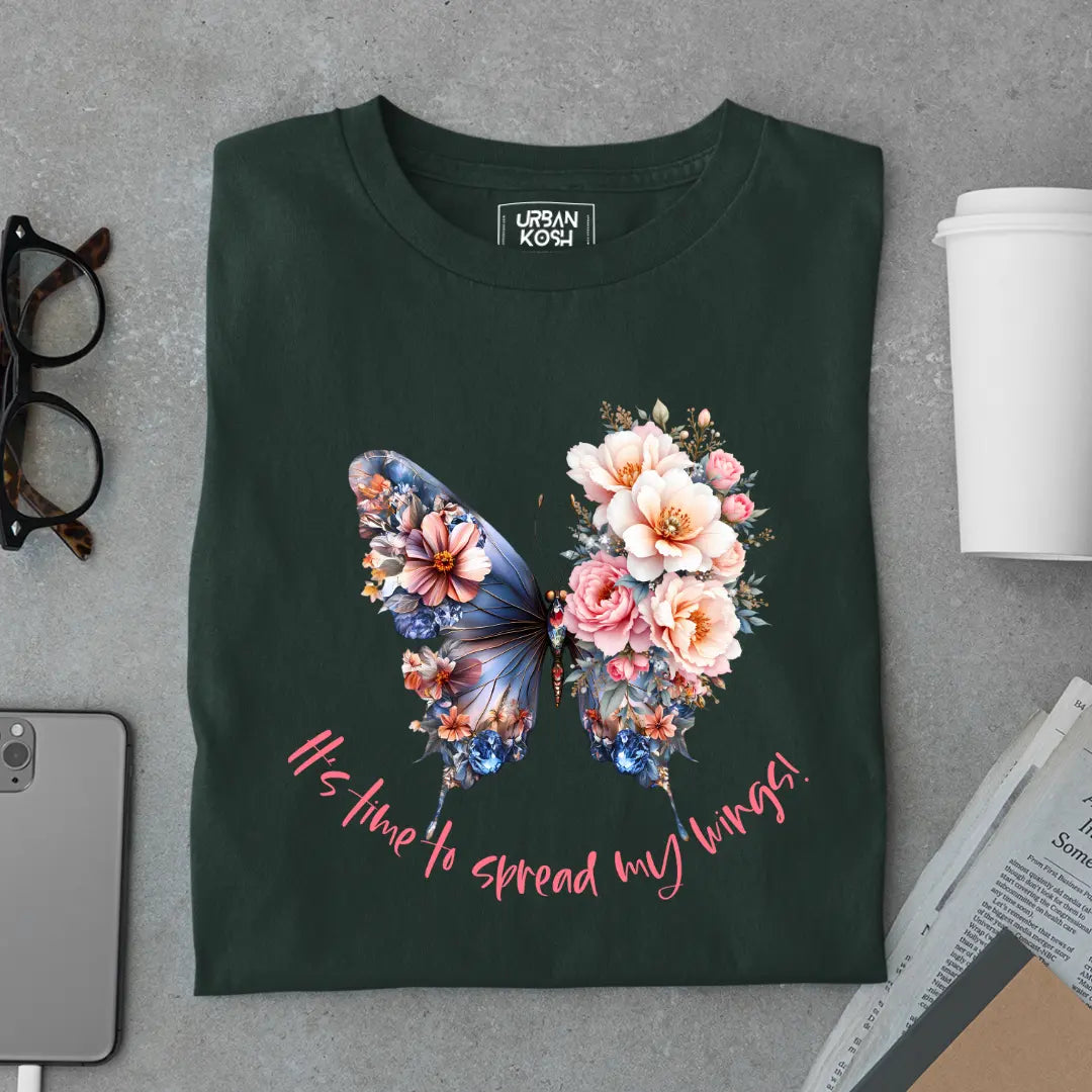 It's Time to Spread My Wings Premium Butterfly T-Shirt for Women