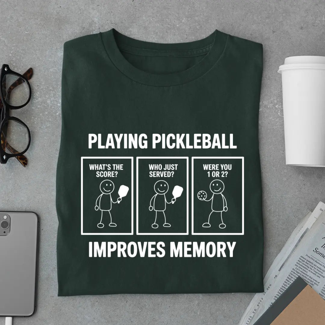 Playing Pickleball Improves Memory - Pickleball Exclusive Premium T-shirt