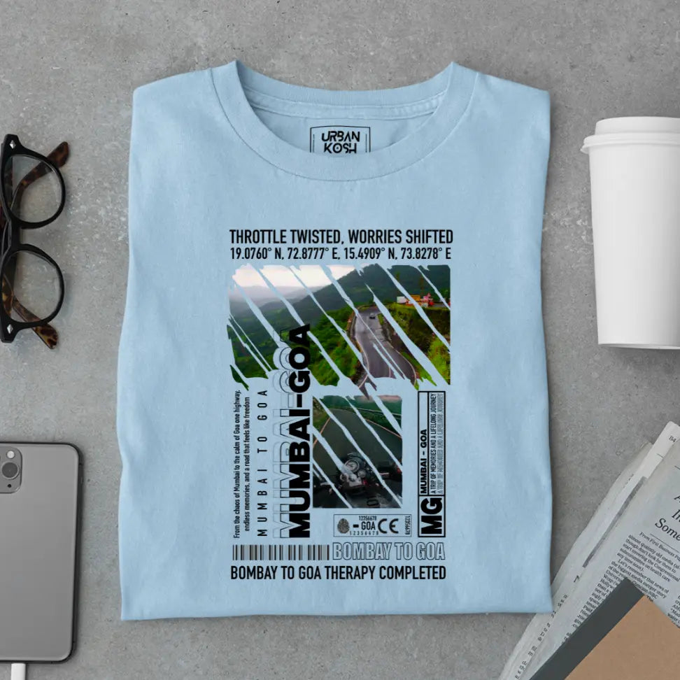 Mumbai to Goa Therapy Completed Premium Exclusive T-Shirt