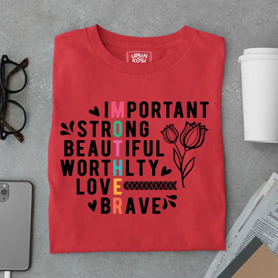 Important Strong beautiful Mom - Mother's Day Special Premium T-Shirt