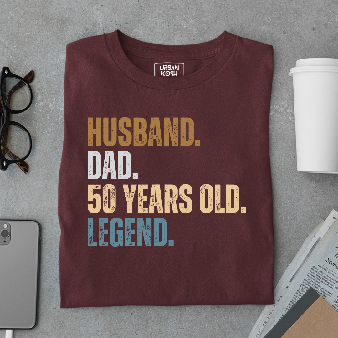 Husband Dad 50 Years Old Legend Premium T-Shirt