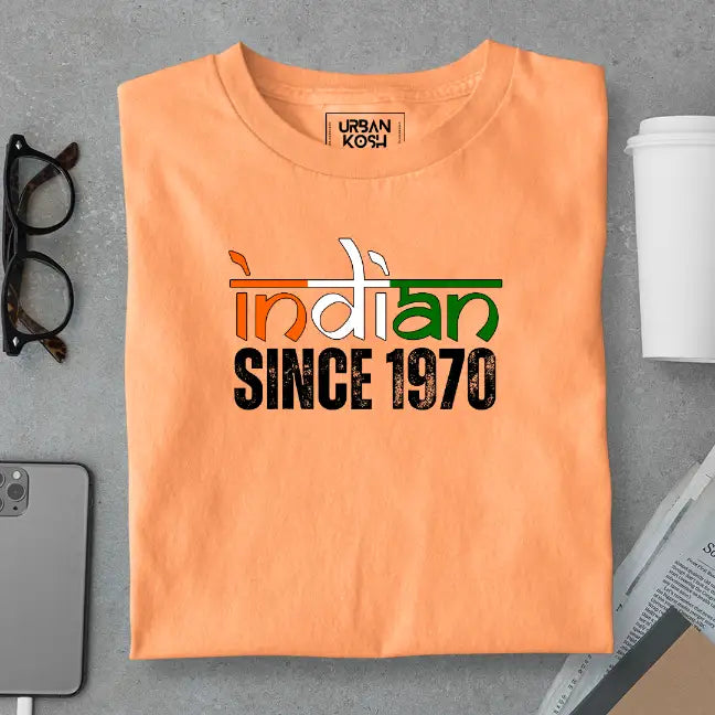 Indian Since 1970 Republic Day Special Premium Unisex Birthday T-shirt
