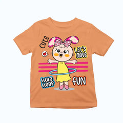 Cute Bunny Hula Hoop Exclusive T-shirt for Kids