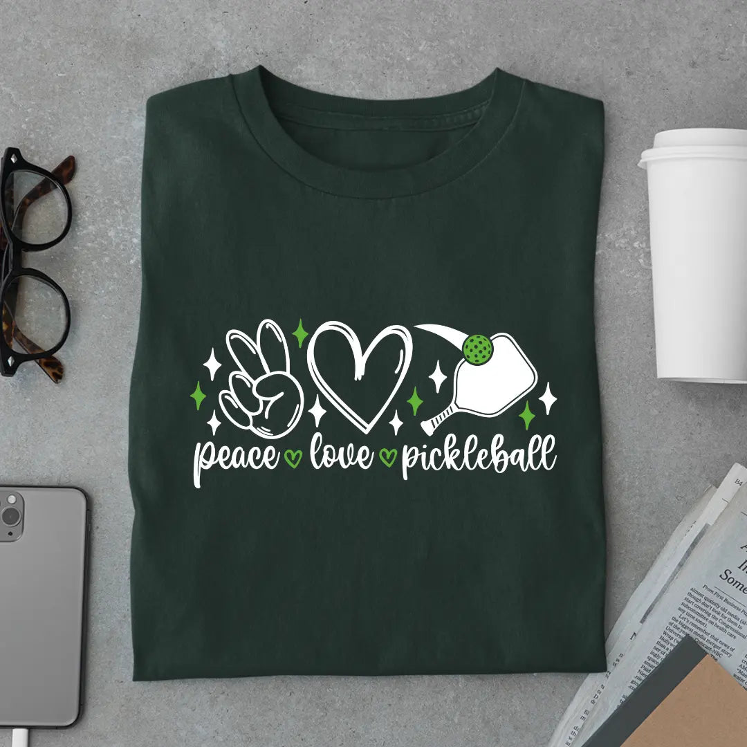 Peace Love Pickleball - Pickleball Exclusive Premium T-shirt