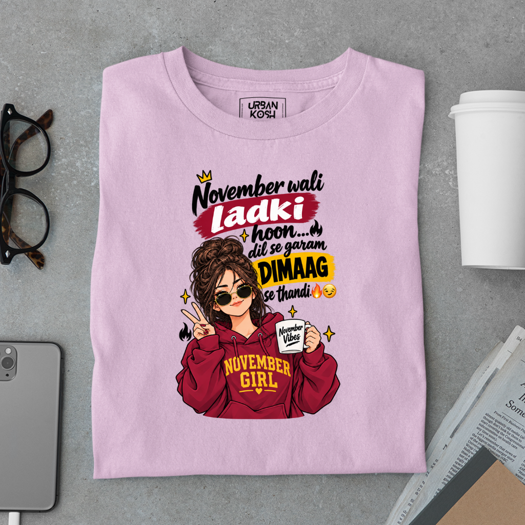 November Wali Ladki Graphic T-Shirt