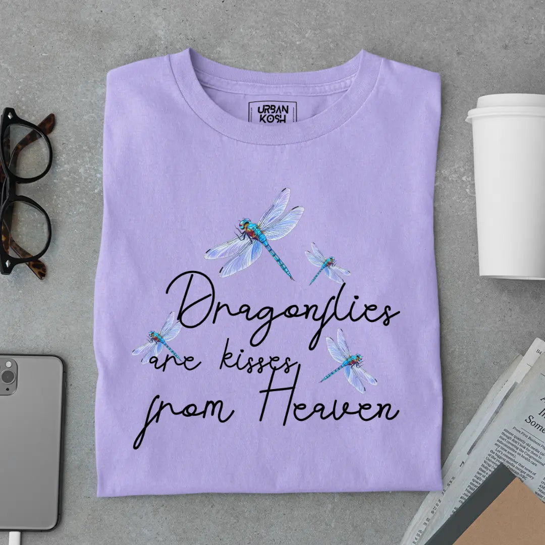 Dragonflies Are Kisses From Heaven Premium Butterfly T-Shirt for Women