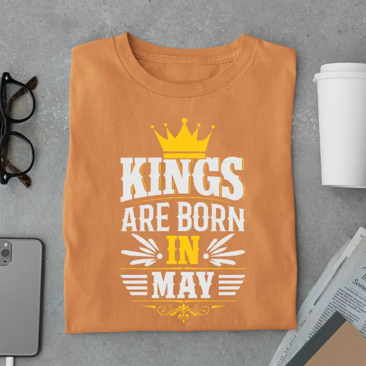 Royal Kings Are Born in May Limited Edition Premium Birthday T-Shirt