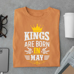 Royal Kings Are Born in May Limited Edition Premium Birthday T-Shirt