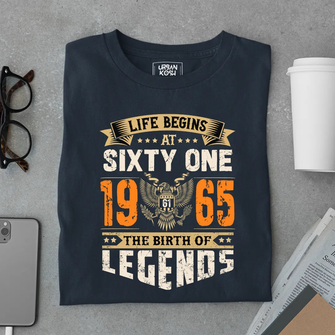 Life Begins at 61, 1965 The Birth of Legends Premium T-shirt