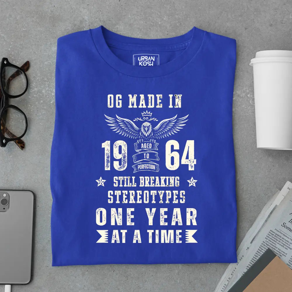 OG Made in 1964 – Still Breaking Stereotypes Premium Birthday T-Shirt