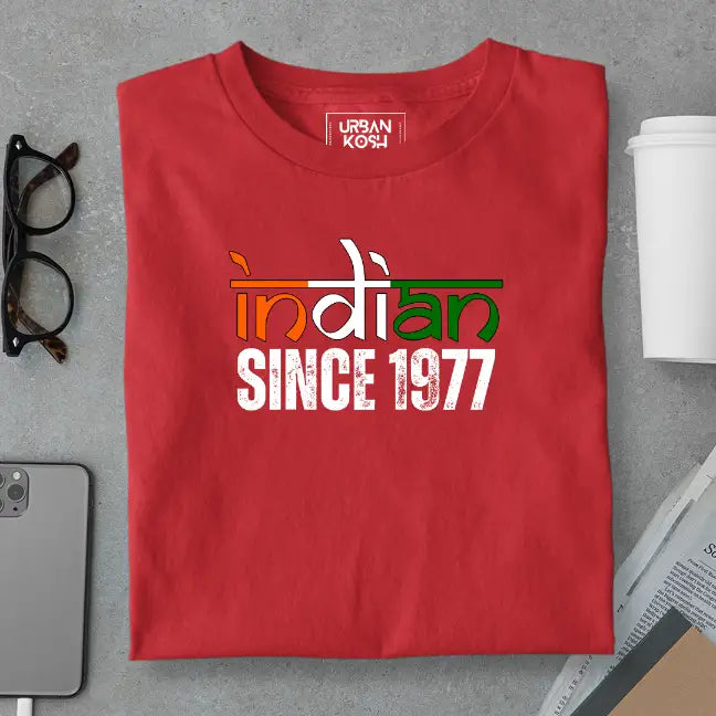 Indian Since 1977 Republic Day Special Premium Unisex Birthday T-shirt