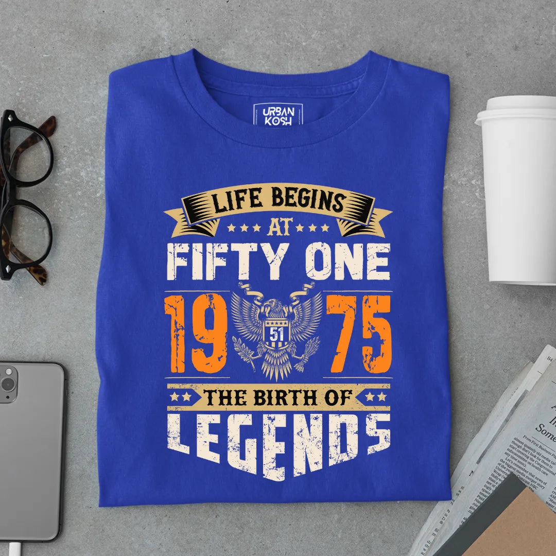 Life Begins at 51, 1975 The Birth of Legends Premium T-shirt