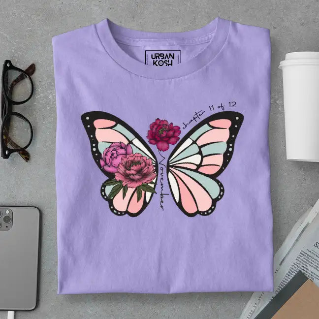 Butterfly of November Exclusive Premium Birthday T-Shirt for Women