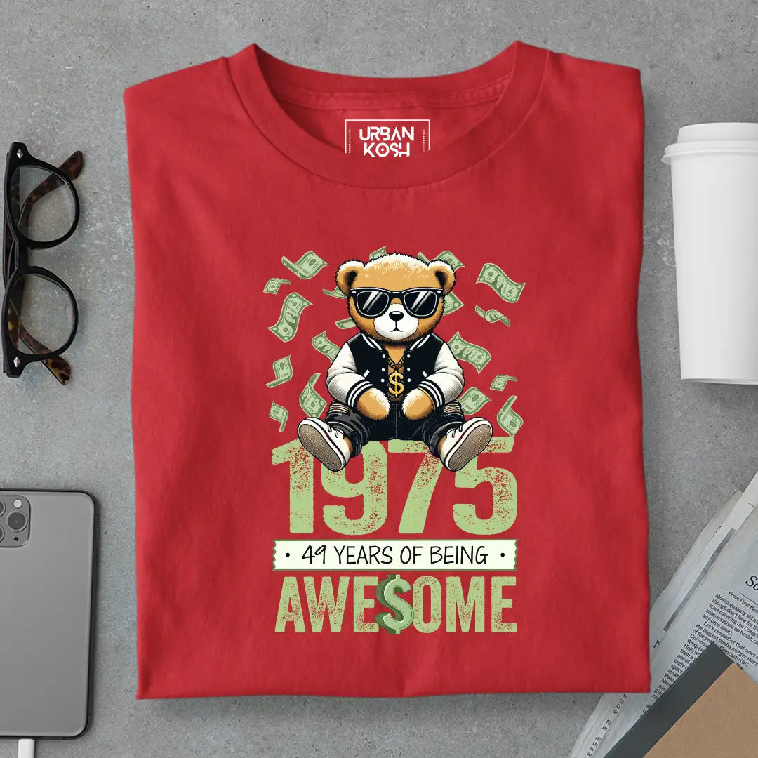 Teddy 1975, 49 Years of Being Awesome T-Shirt