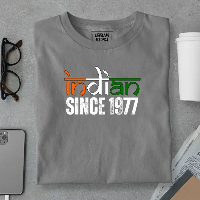 Indian Since 1977 Republic Day Special Premium Unisex Birthday T-shirt