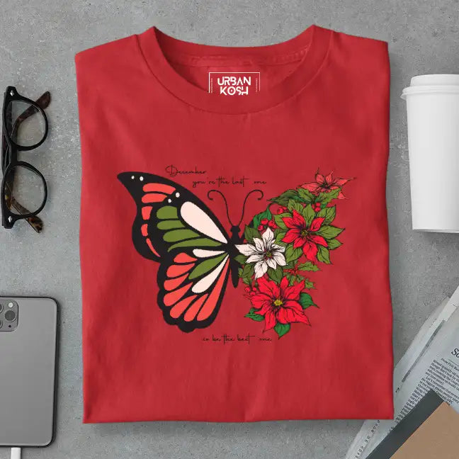Butterfly of December Exclusive Premium Birthday T-Shirt for Women