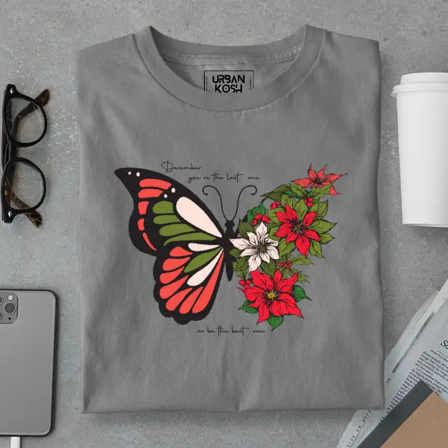 Butterfly of December Exclusive Premium Birthday T-Shirt for Women