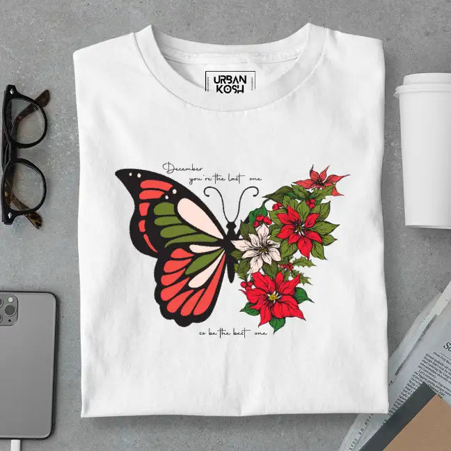 Butterfly of December Exclusive Premium Birthday T-Shirt for Women