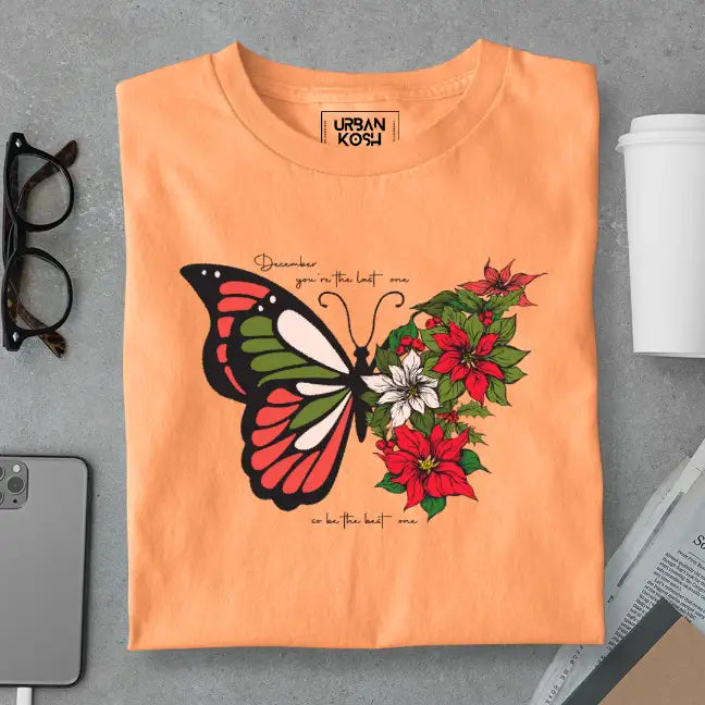 Butterfly of December Exclusive Premium Birthday T-Shirt for Women