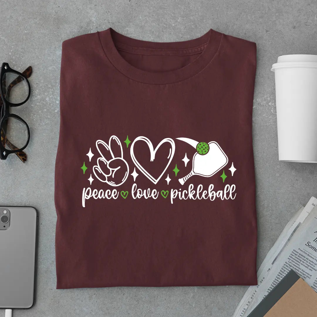 Peace Love Pickleball - Pickleball Exclusive Premium T-shirt