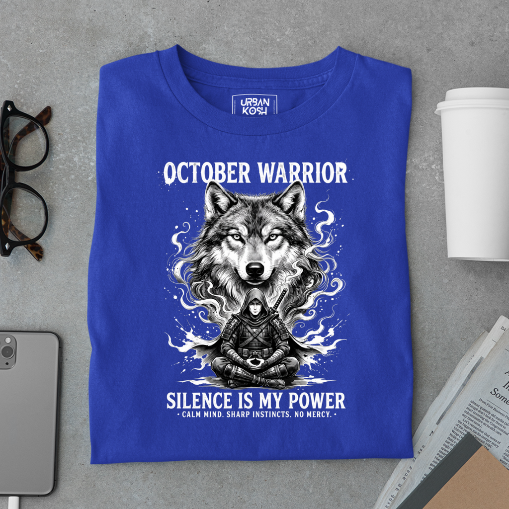 October Warrior Wolf T-Shirt