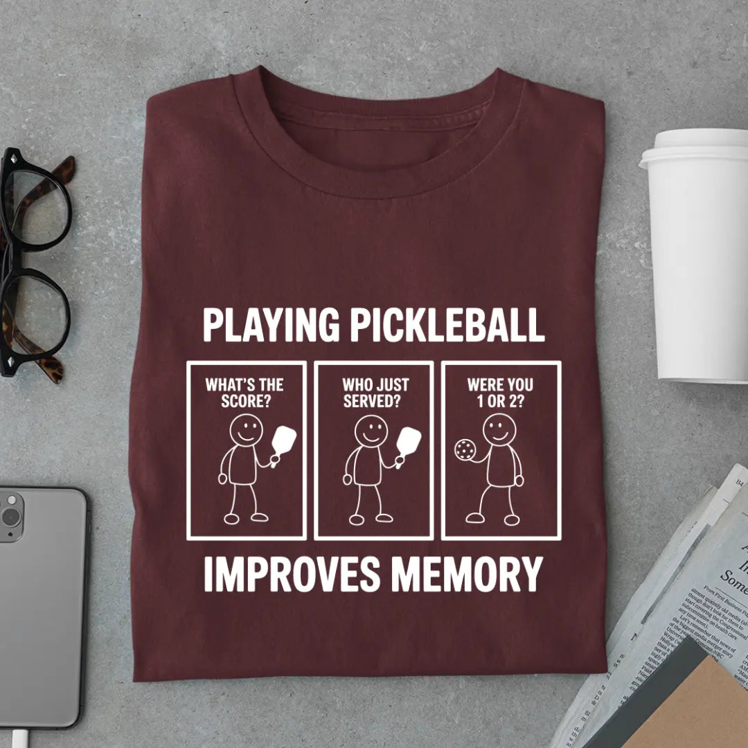 Playing Pickleball Improves Memory - Pickleball Exclusive Premium T-shirt