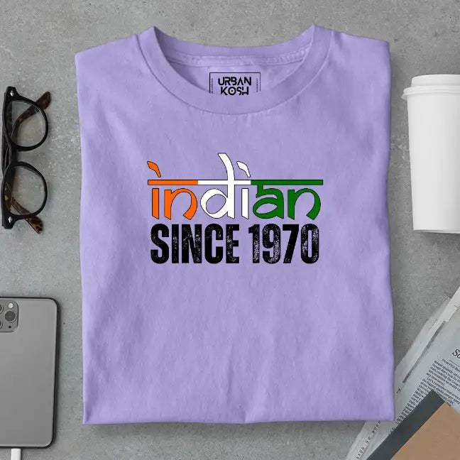 Indian Since 1970 Republic Day Special Premium Unisex Birthday T-shirt