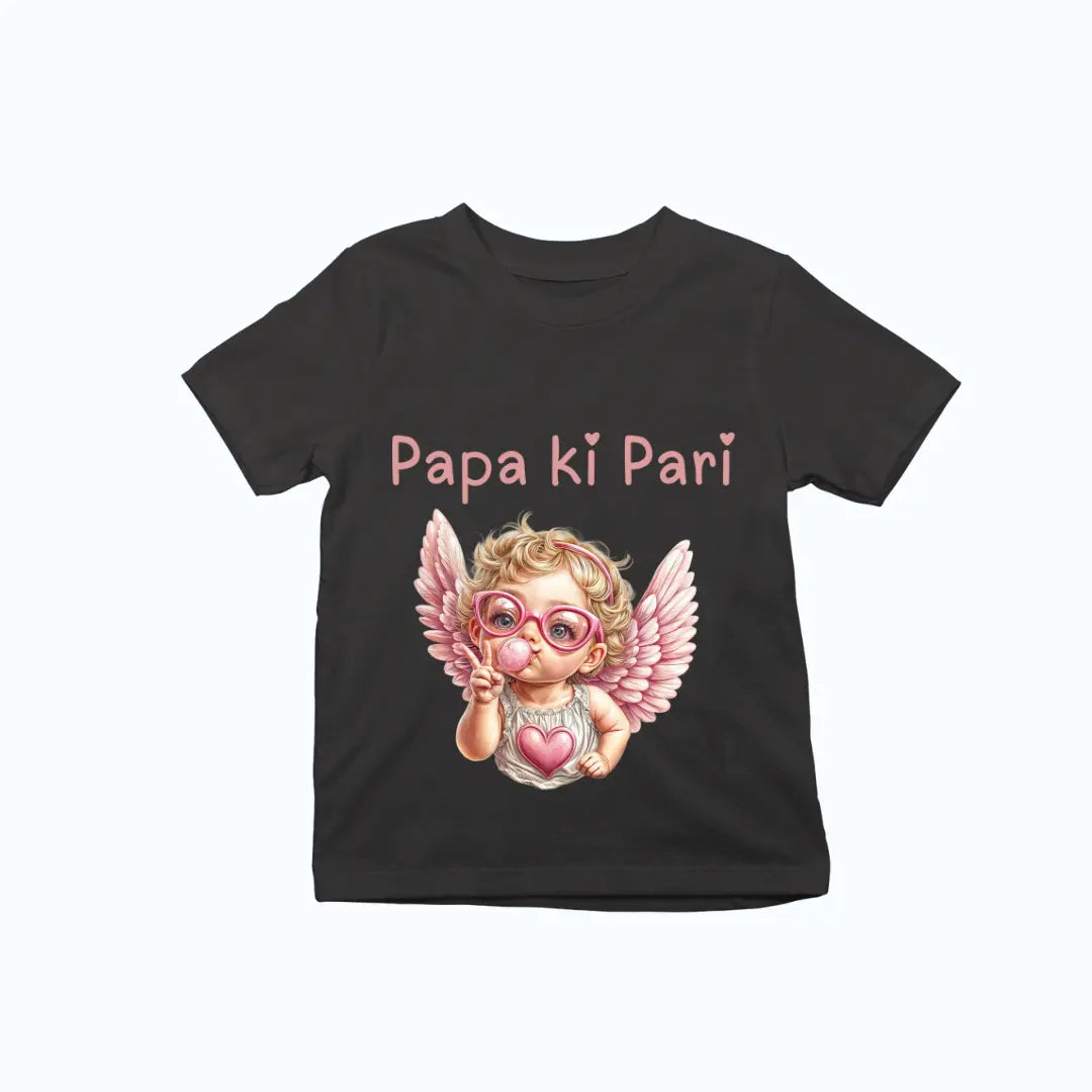 Papa Ki Pari Angel Baby Girl Premium Unisex T-shirt for Kids
