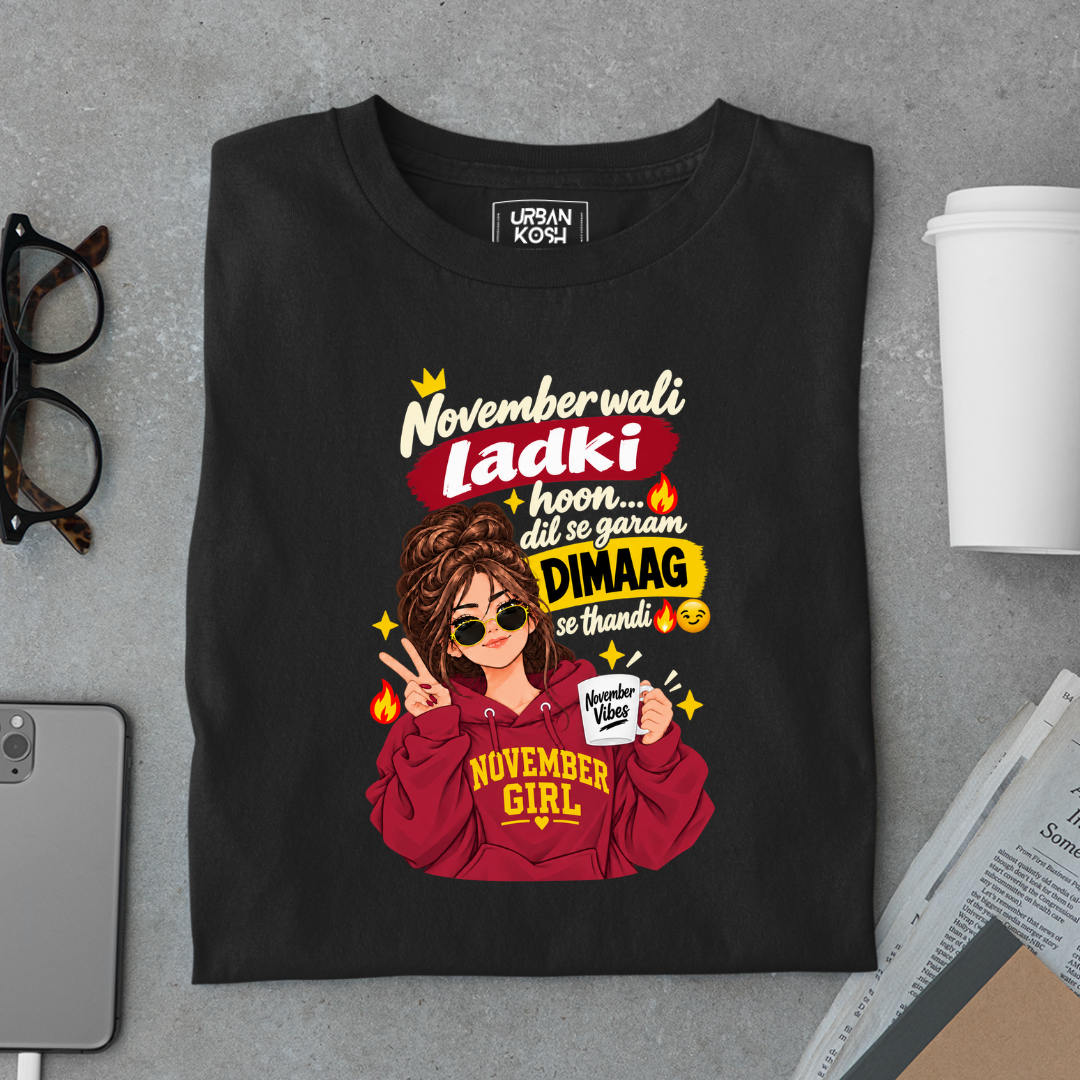 November Wali Ladki Graphic T-Shirt
