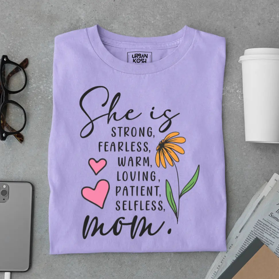 She is Strong Fearless Mom - Mother's Day Special Premium T-Shirt