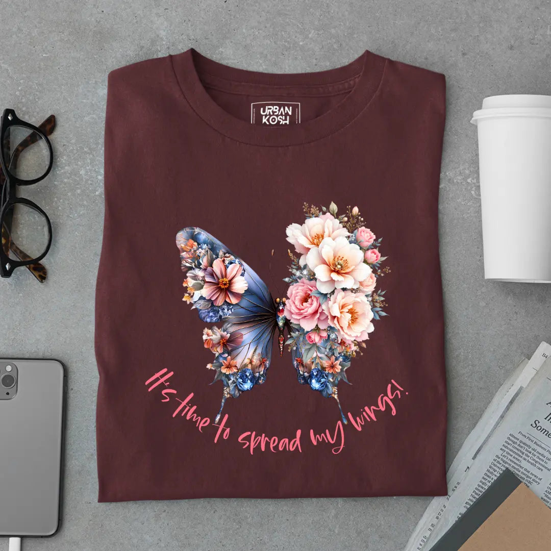 It's Time to Spread My Wings Premium Butterfly T-Shirt for Women