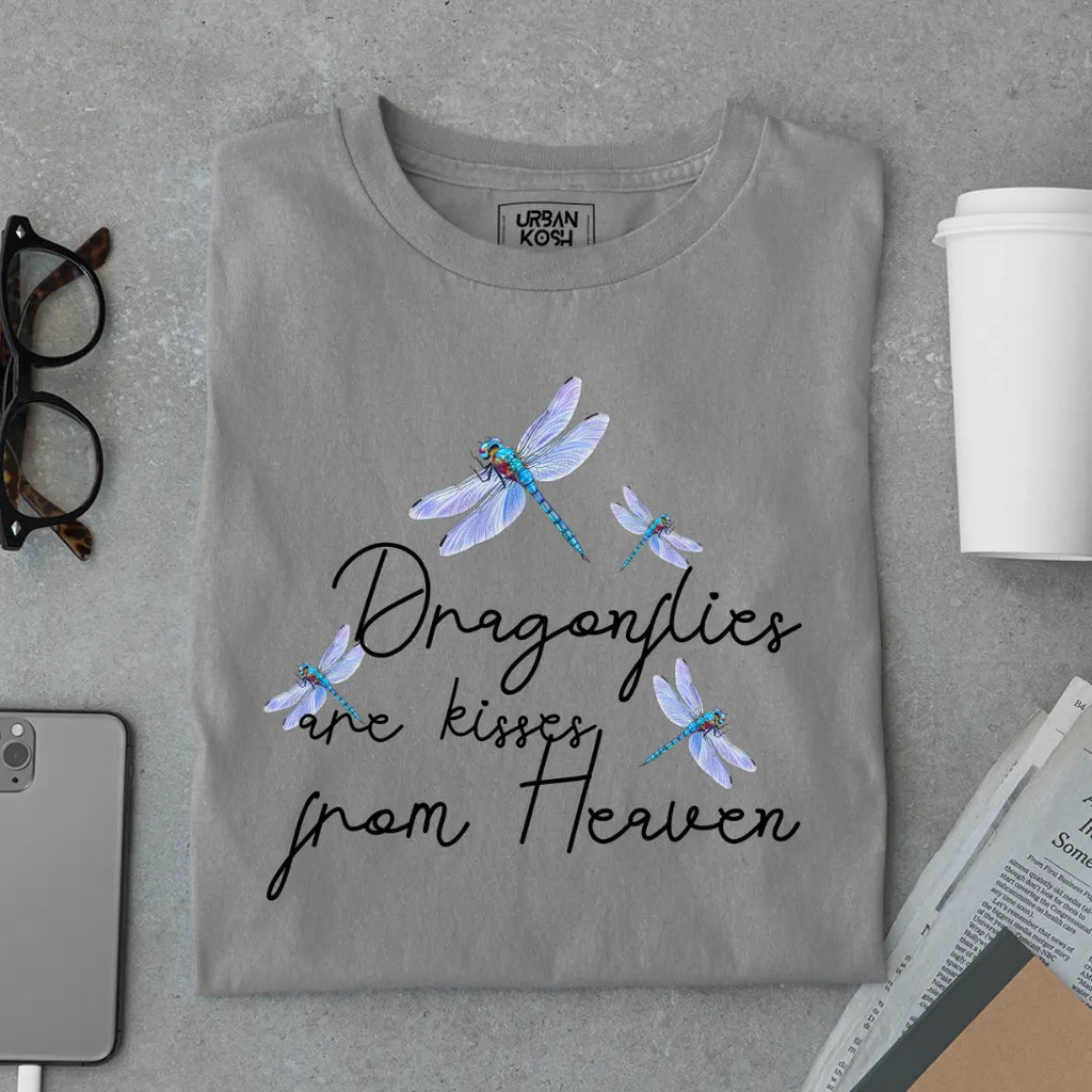 Dragonflies Are Kisses From Heaven Premium Butterfly T-Shirt for Women