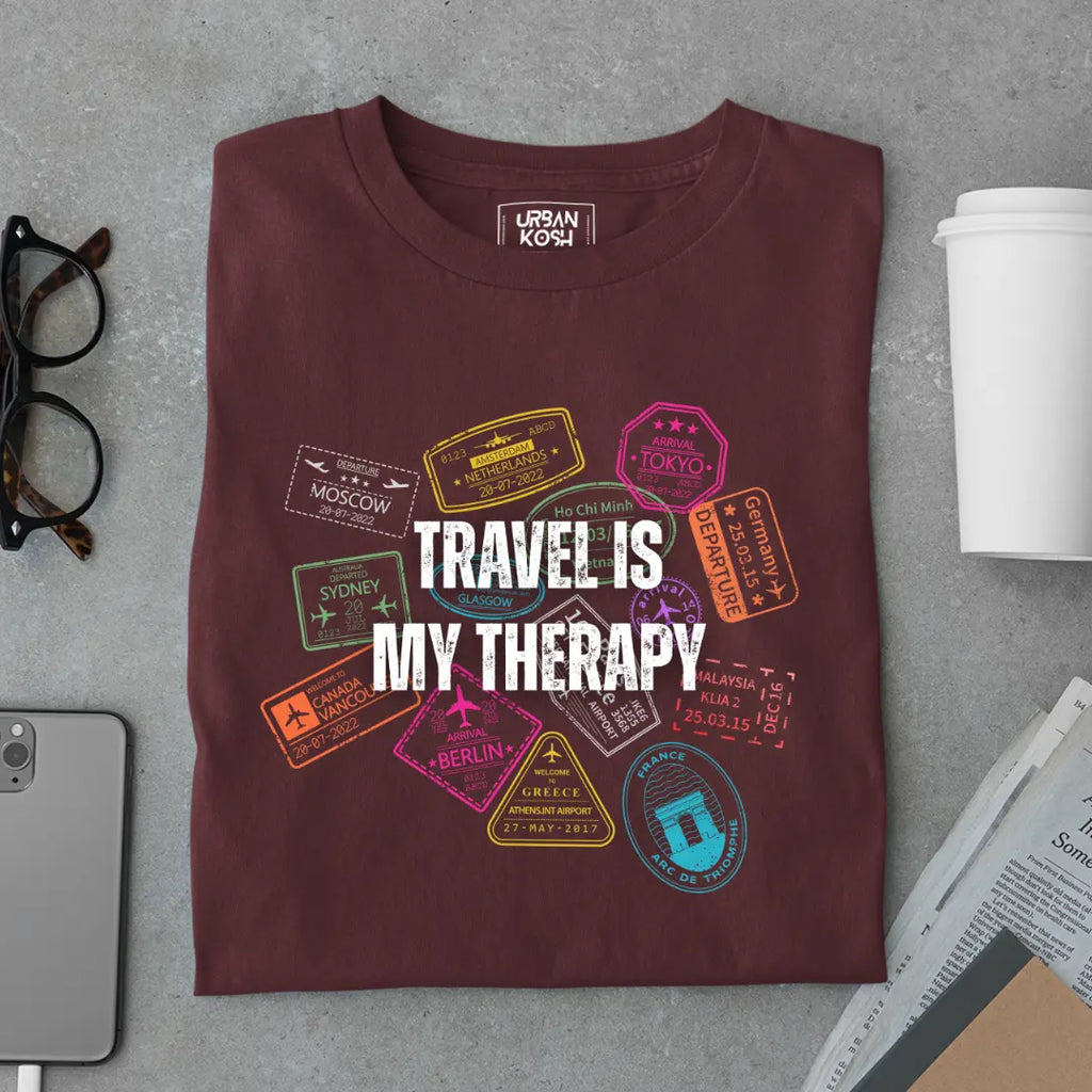 Travel is My Therapy Premium Unisex T-shirt