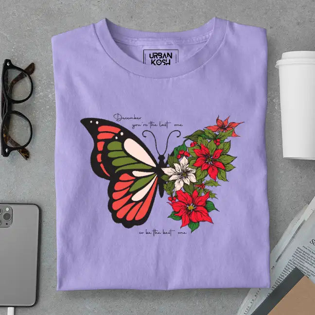 Butterfly of December Exclusive Premium Birthday T-Shirt for Women