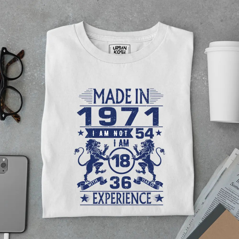 Made in 1971 – I’m 18 with 36 Years of Experience Premium Birthday T-Shirt
