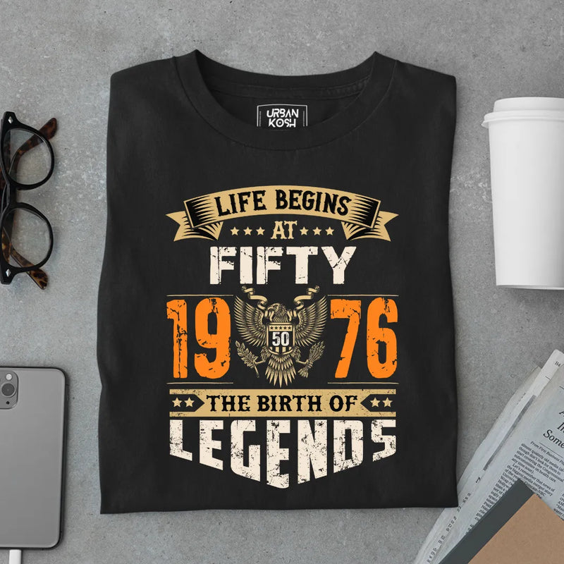 Life Begins at 50, 1976 The Birth of Legends Premium T-shirt