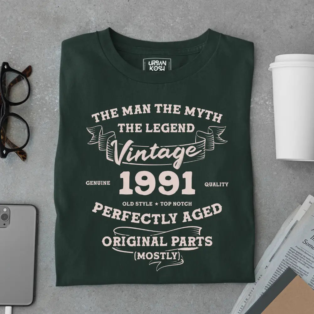 The Man The Myth The Legend Vintage 1991 Exclusive Premium T-Shirt