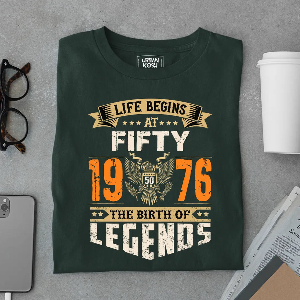 Life Begins at 50, 1976 The Birth of Legends Premium T-shirt