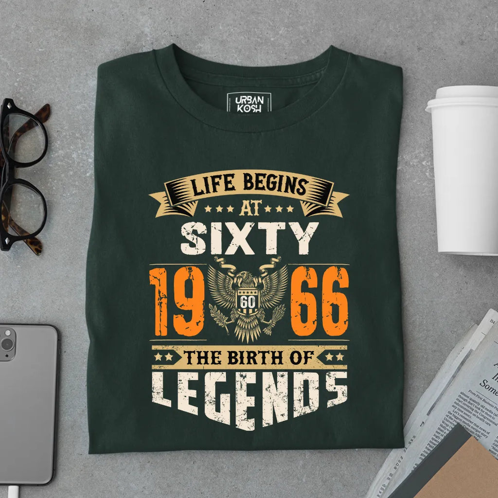 Life Begins at 60, 1966 The Birth of Legends Premium T-shirt