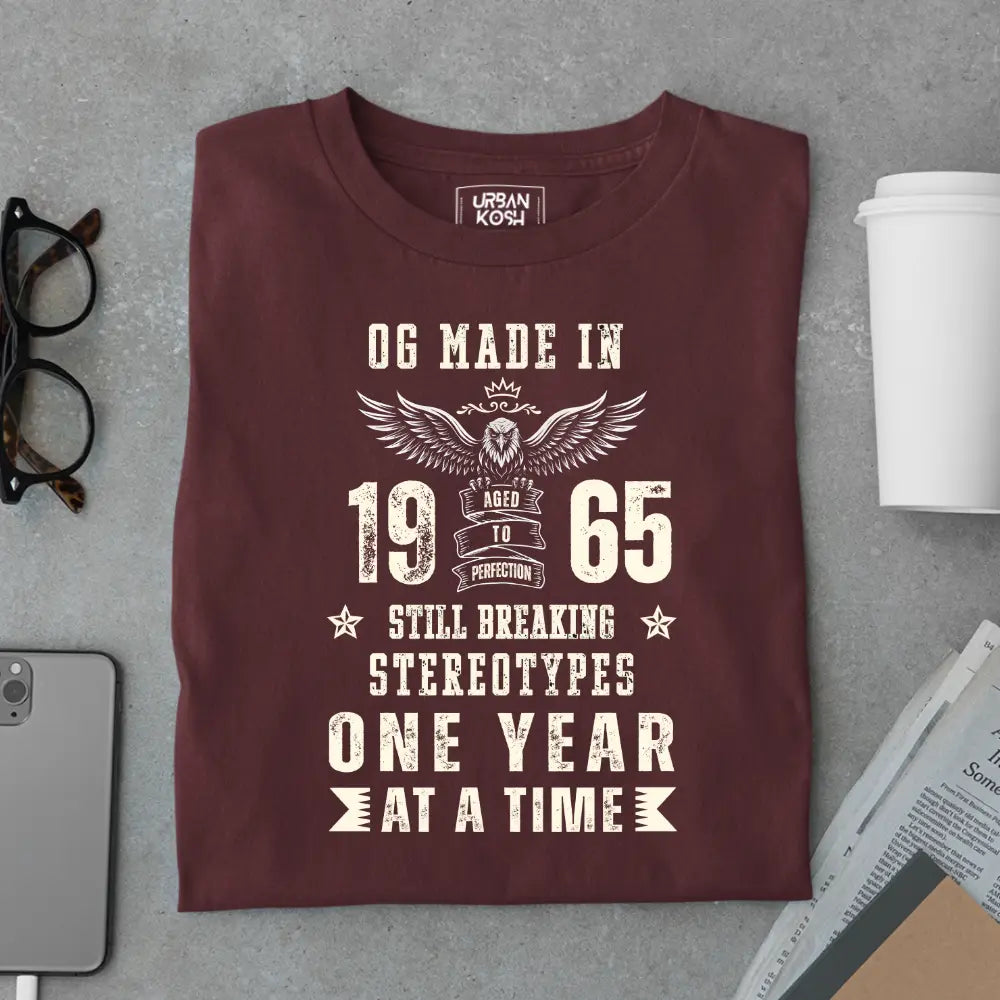 OG Made in 1965 – Still Breaking Stereotypes Premium Birthday T-Shirt