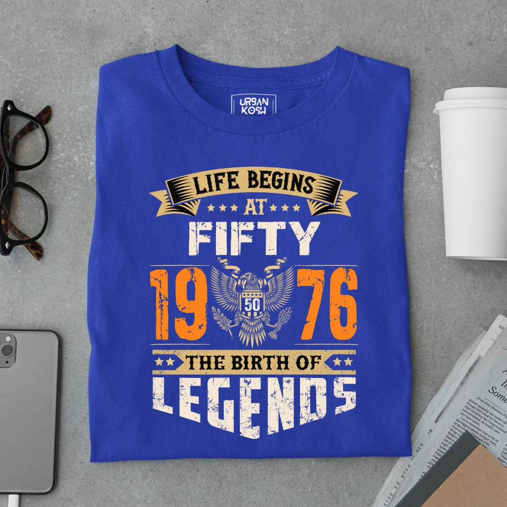 Life Begins at 50, 1976 The Birth of Legends Premium T-shirt