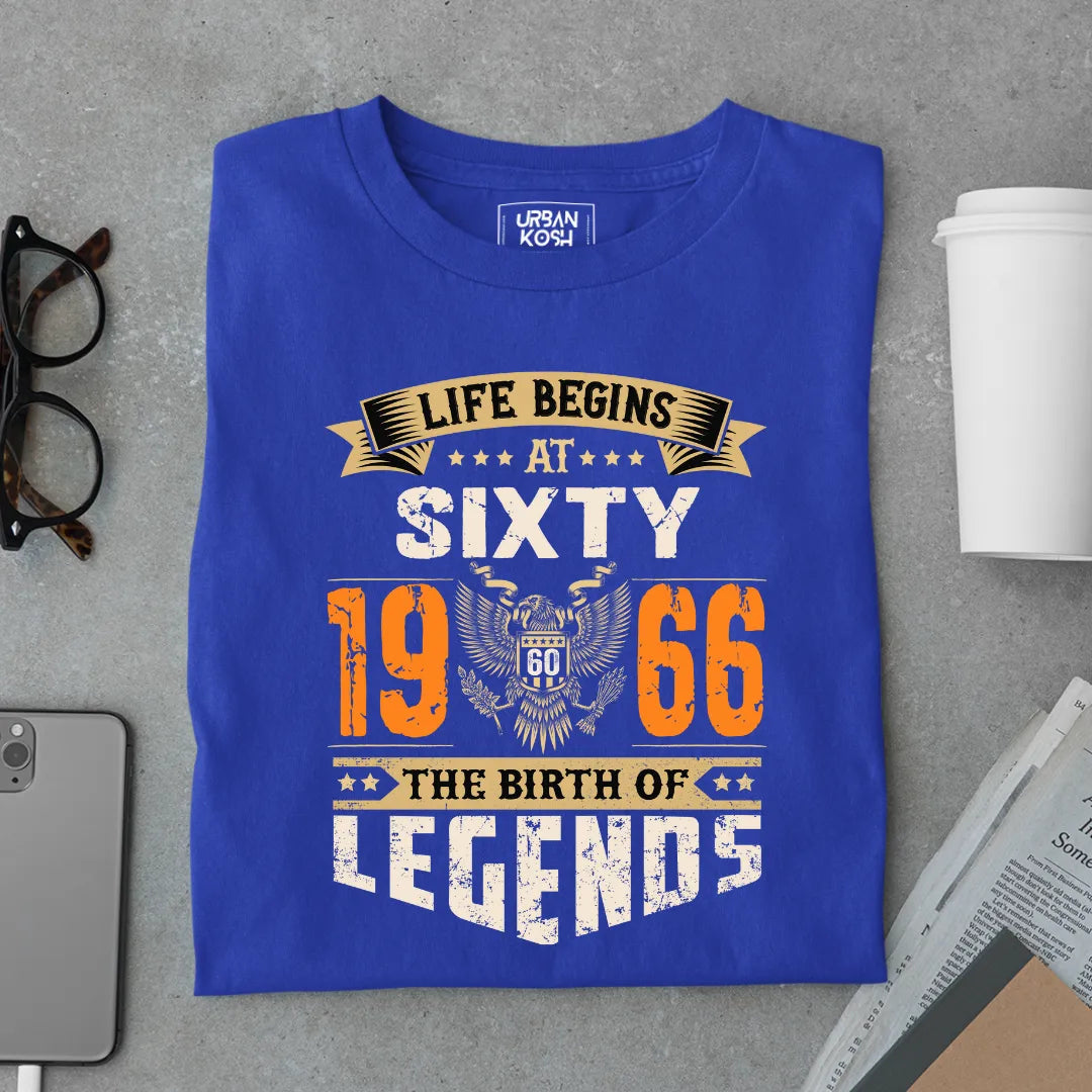 Life Begins at 60, 1966 The Birth of Legends Premium T-shirt