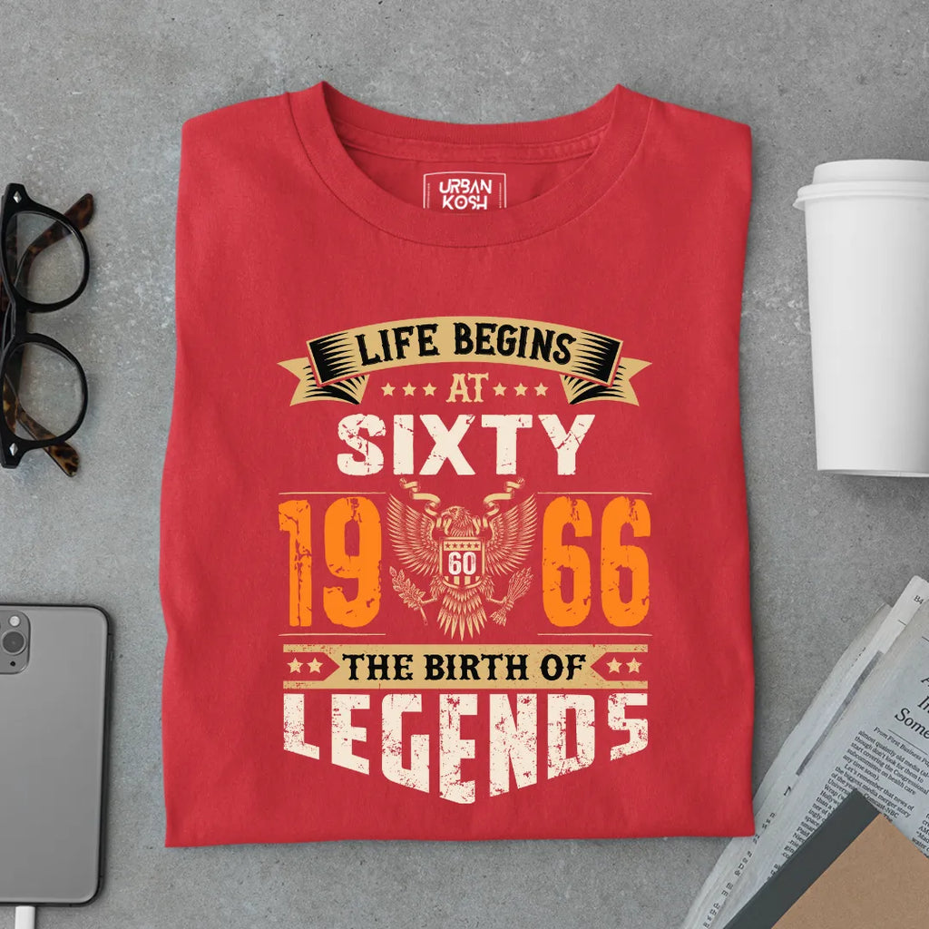 Life Begins at 60, 1966 The Birth of Legends Premium T-shirt