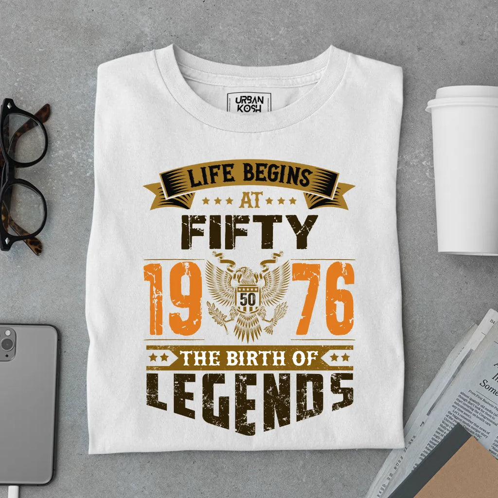 Life Begins at 50, 1976 The Birth of Legends Premium T-shirt