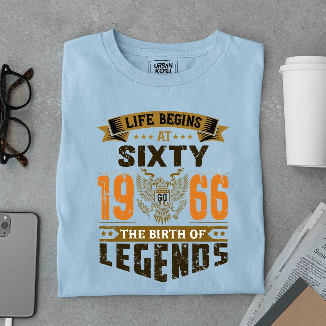 Life Begins at 60, 1966 The Birth of Legends Premium T-shirt