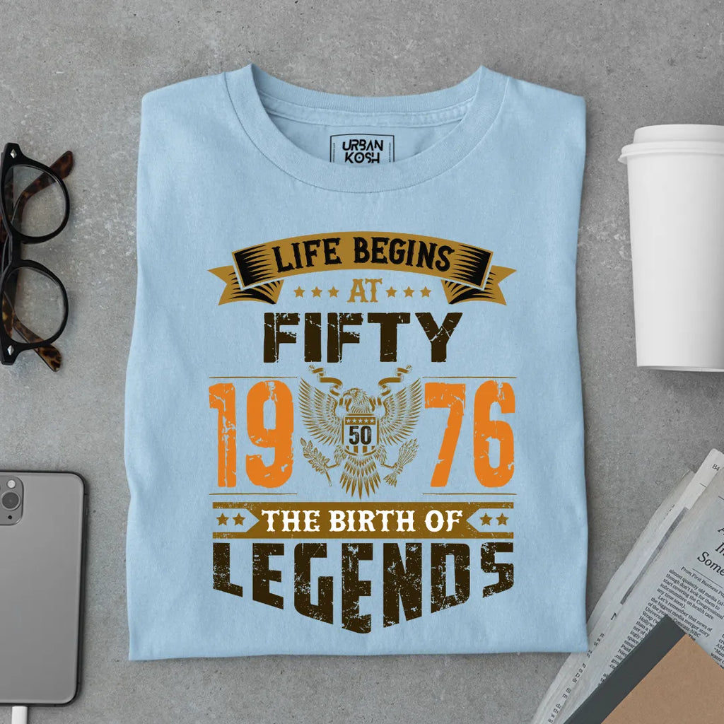 Life Begins at 50, 1976 The Birth of Legends Premium T-shirt
