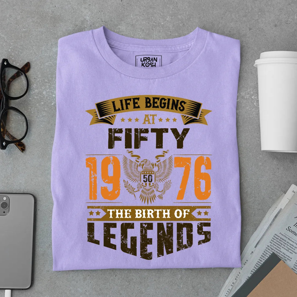 Life Begins at 50, 1976 The Birth of Legends Premium T-shirt
